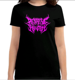 Camiseta Death Kuro Preta e Rosa Feminina