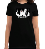 Camiseta Sasuke Eyes Preta e Branca Feminina